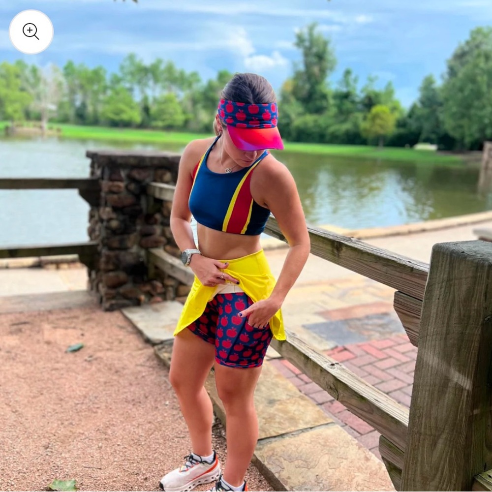FLOK Athletic Skort – Snow White Inspired Yellow w/ Apple Print Shorts - NWT